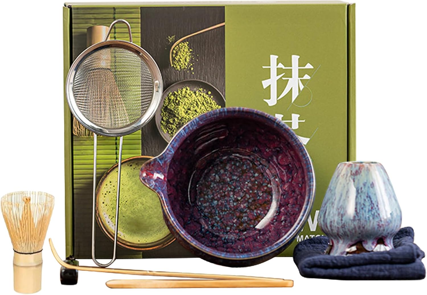 c165茶碗 色絵 花筏 杣山焼 南口閑粋 木箱 茶道具 NI12 南口閑